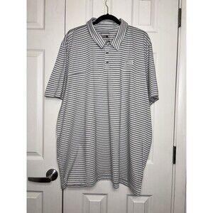 NEW The North Face Men's Striped Terrain Polo Size XXL Gray White Casual NWT